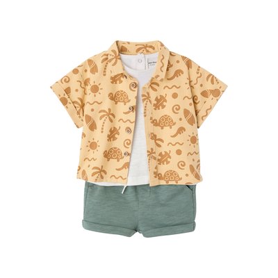 Ensemble chemise + T-shirt + short VERTBAUDET