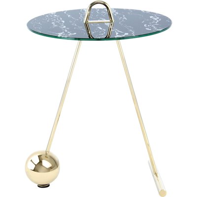 Table d'appoint en acier, ronde, Pendule ARTE ESPINA