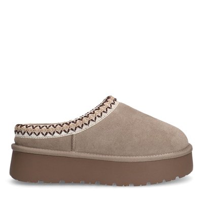 Mules en daim avec laine SACHA