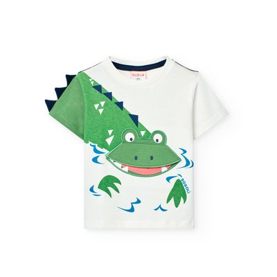 T-shirt en coton avec appliques 3D BOBOLI