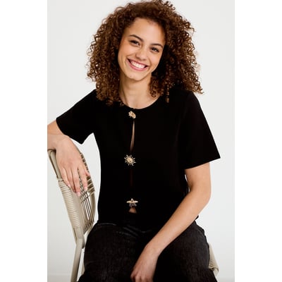 Gilet droit court manches courtes CACHE CACHE