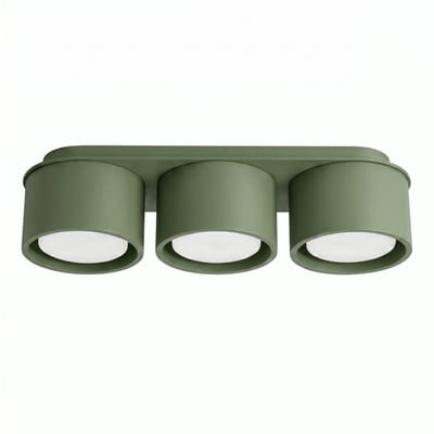 Plafonnier Aluminium Vert Olive Gx53 3 MODO EDEN
