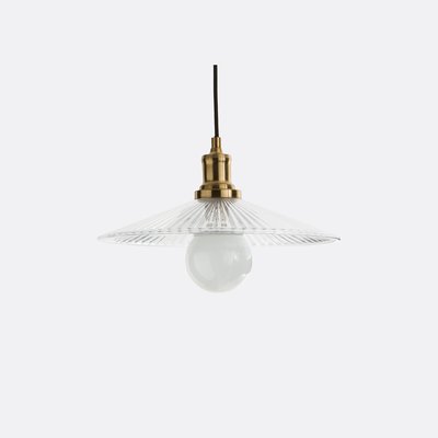 Suspension laiton et verre strié Ø35,5 cm, Iloa LA REDOUTE INTERIEURS