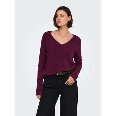 Pull con scollo a V, maglia morbida JDY