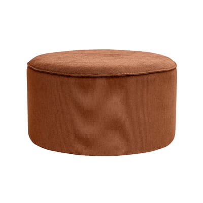 Pouf rond en velours côtelé terre brûlée D70 cm PAUL MILIBOO