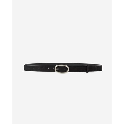 Ceinture en suédine boucle argenté noir Abbey GRACE & MILA