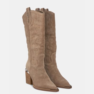 Bottes en cuir avec broderies ALMA EN PENA