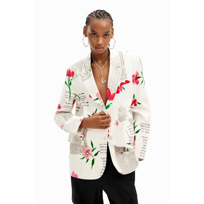 Veste blanche fleurie femme La Redoute