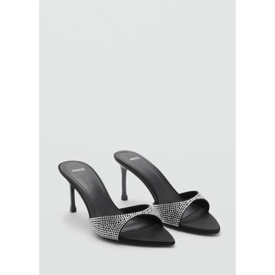 Sandales ouvertes à l’arrière talon strass MANGO