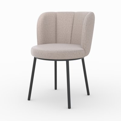 Chaise en tissu chiné et pieds (à l'unité) - ABY RENDEZ-VOUS DÉCO