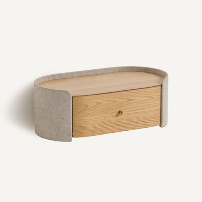 Chevet suspendu, chêne et tissu texturé, Firmo AM.PM