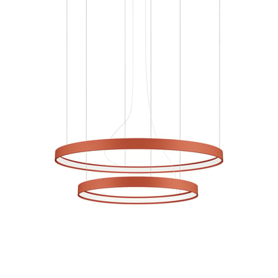 Lustre Aluminium Ocre Rouge LED 2 Rio EDEN