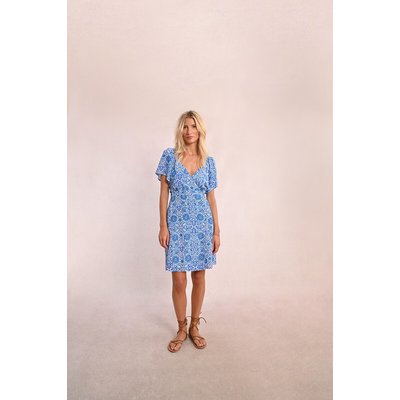 Robe courte imprimée manches courtes MOLLY BRACKEN