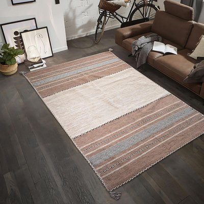 Tapis kilim fait main en coton motif ethnique TIVE UN AMOUR DE TAPIS