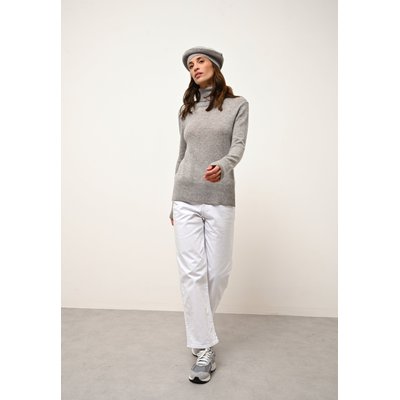 LEXIE pull col roulé nuage chiné en cachemire JUST CASHMERE
