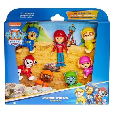 Paw Patrol - Pat Patrouille - Pack de 7 figurines Rescue Wheels SPIN MASTER