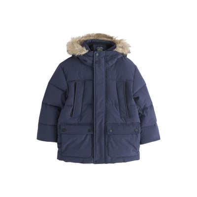 Parka chaude imperméable avec imitation fourrure NEXT