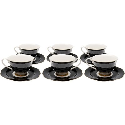 Tasses à café Harlequin noires set de 6 KARE DESIGN
