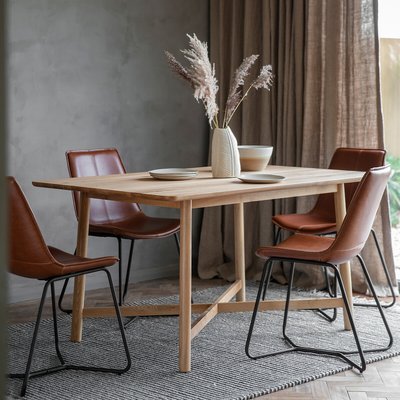 Kargil Scandi Oak Dining Table (Seats 6) SO'HOME