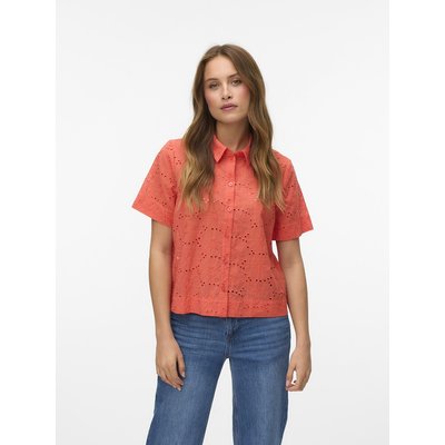 English Embroidery Blouse with Short Sleeves VERO MODA