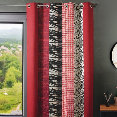 Rideau jacquard rayures verticales HOME MAISON