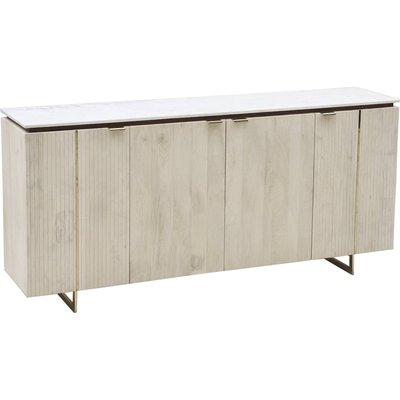 buffet en bois de manguier et marbre style naturel élégant RECOLLECTION
