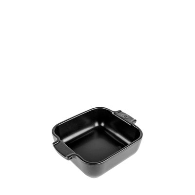 Plat four céramique individuel carré noir satin 18 cm Appolia PEUGEOT