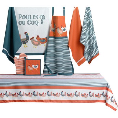 Essuie-mains coton, Poule ou coq C DESIGN HOME TEXTILE