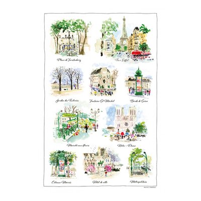 Torchon Paris scénettes WINKLER