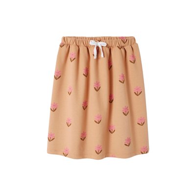 Jupe en molleton mi-longue motifs fleurs VERTBAUDET