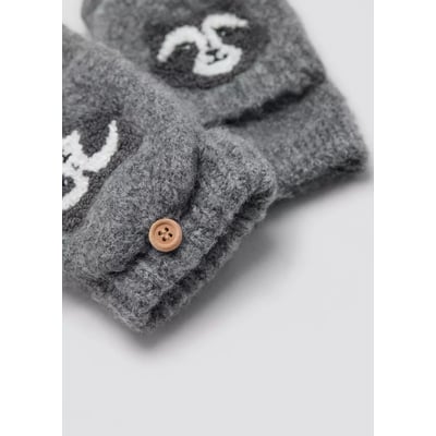 Gants en maille avec motif raton laveur MANGO BABY