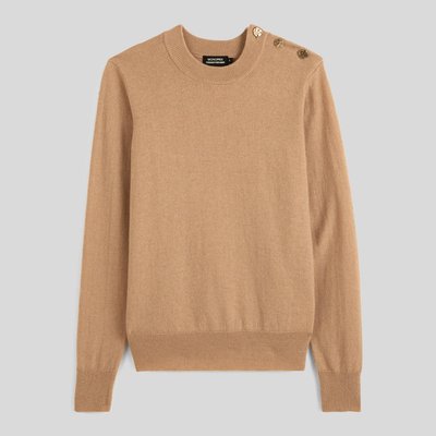 Pull col boutonné contenant de la laine et du cachemire MONOPRIX