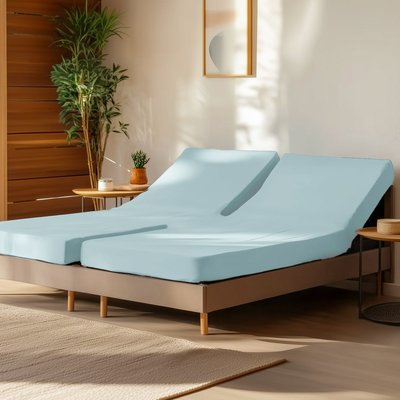 Drap housse en percale de coton pour lit articulé SOFT PERCALE SENSEI MAISON