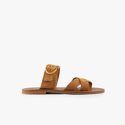Sandale cuir velours ELSA MAISON TOUFET