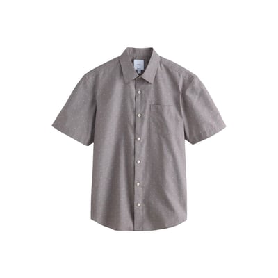 Chemise manches courtes en jacquard coupé NEXT