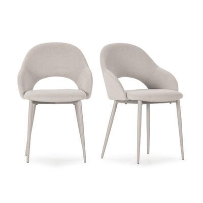 Lot de 2 Chaises en tissu et métal LILA CALICOSY