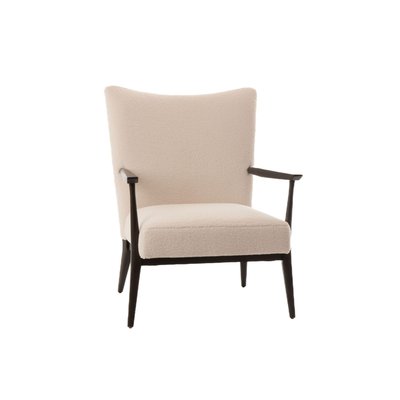 Fauteuil scandinave en tissu bouclette - SUZY AMADEUS