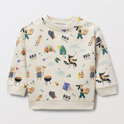 Sweat imprimé en coton BIO GOTS BOUT'CHOU
