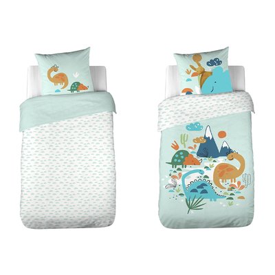 Parure de lit enfant Dinosaures - 100% coton 57 fils/cm² TOILINUX