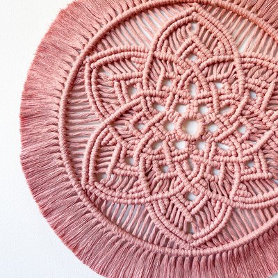Decoração de parede em macramé MANDALA, Macramar MACRAMAR