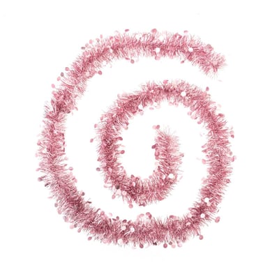 Guirlande de noël pastille embossée rose 100x4x2m ATMOSPHERA