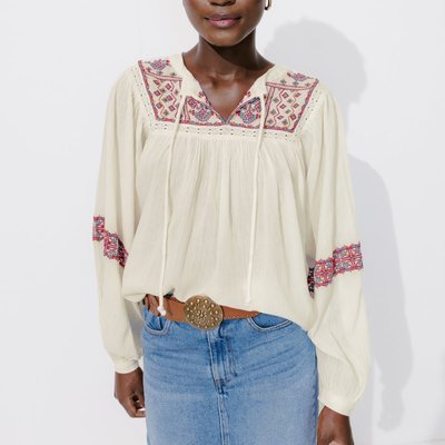 Blouse manche evasee La Redoute