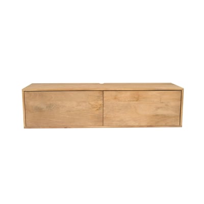 Meuble TV suspendu en bois, 2 portes 120 cm JUNO PIER IMPORT