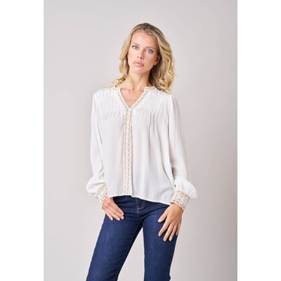Blouse femme fluide à détails brodés ZITA DEELUXE