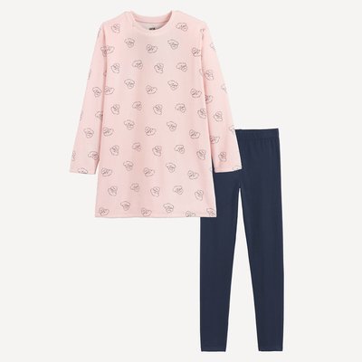 Pyjama chemise de nuit avec legging motif love LA REDOUTE COLLECTIONS