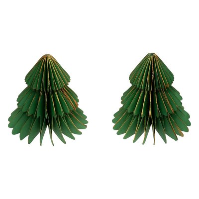 Lot de 2 cavaliers de table sapin papier rouge KIRSI ATMOSPHERA
