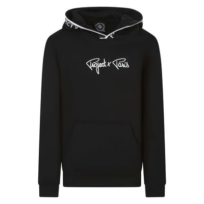 Sweat à capuche beige uni à coupe droite avec une grande poche PROJECT X