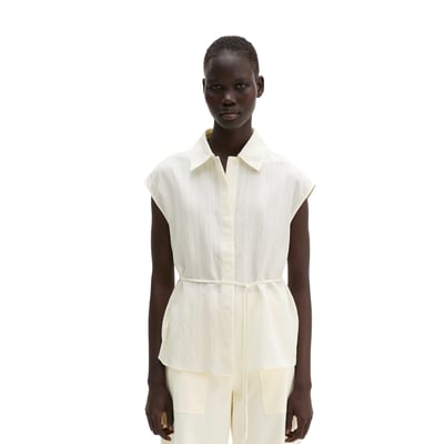 Blouse crinkle sans manches regular en LENZING™ ECOVERO™ MARC O'POLO