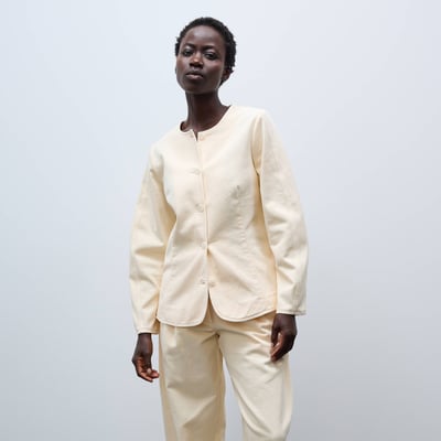 Pantalon barrel en coton, poches côtés MONOPRIX
