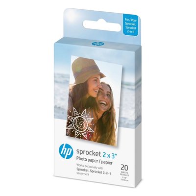 Papier photo instantané 20 feuilles ZINK Sprocket Pack 2x3 HP